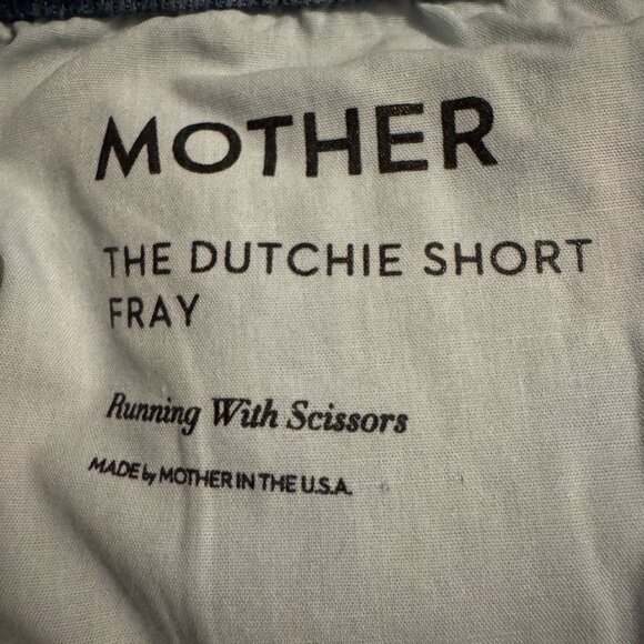 Mother Superior The Dutchie Short Fray Blue Denim Cutoff Shorts Size 28 - Picture 7 of 14